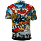 Personalised Titans ANZAC Day Polo Shirt Aboriginal Rising Sun