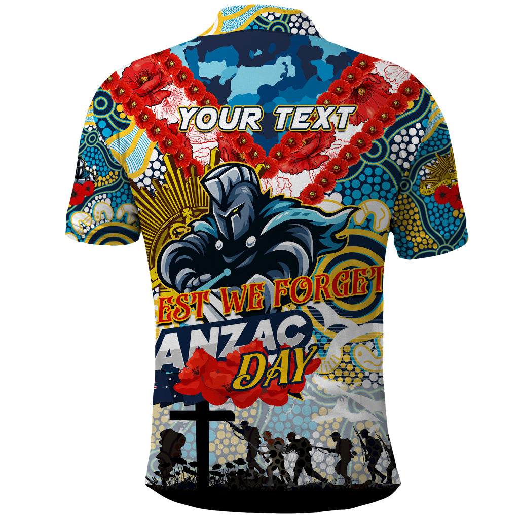 Personalised Titans ANZAC Day Polo Shirt Aboriginal Rising Sun