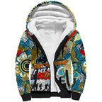 Personalised Titans ANZAC Day Sherpa Hoodie Aboriginal Rising Sun