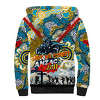 Personalised Titans ANZAC Day Sherpa Hoodie Aboriginal Rising Sun