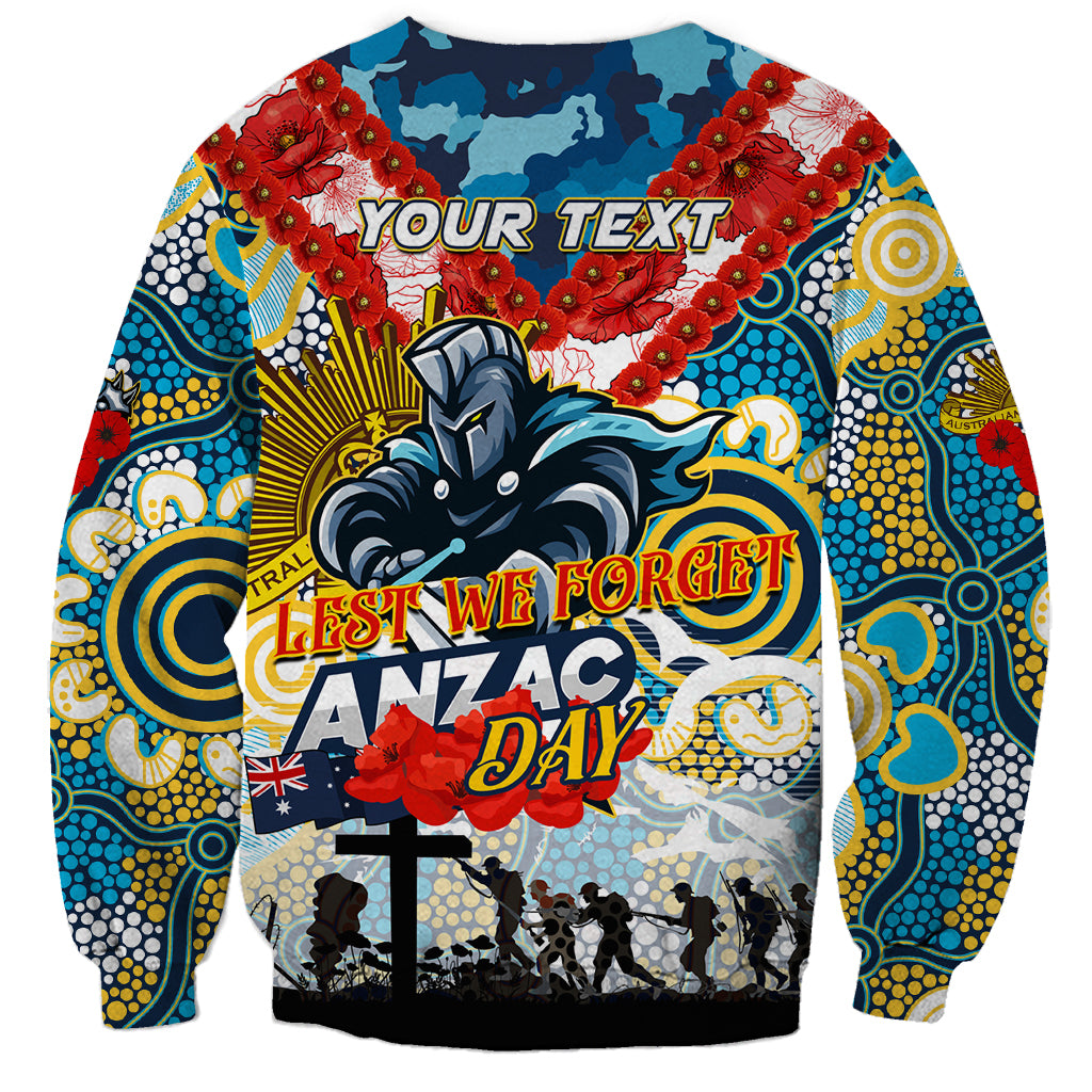 Personalised Titans ANZAC Day Sweatshirt Aboriginal Rising Sun