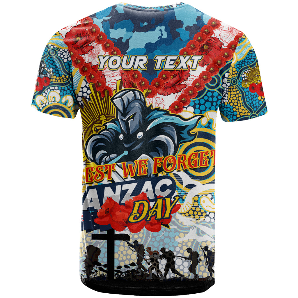 Personalised Titans ANZAC Day T Shirt Aboriginal Rising Sun