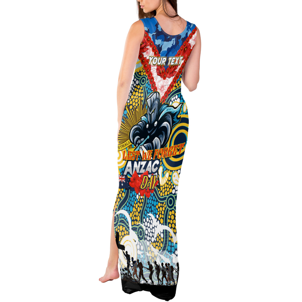 Personalised Titans ANZAC Day Tank Maxi Dress Aboriginal Rising Sun