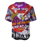 Personalised Eagles ANZAC Day Baseball Jersey Aboriginal Rising Sun