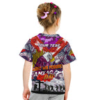 Personalised Eagles ANZAC Day Kid T Shirt Aboriginal Rising Sun