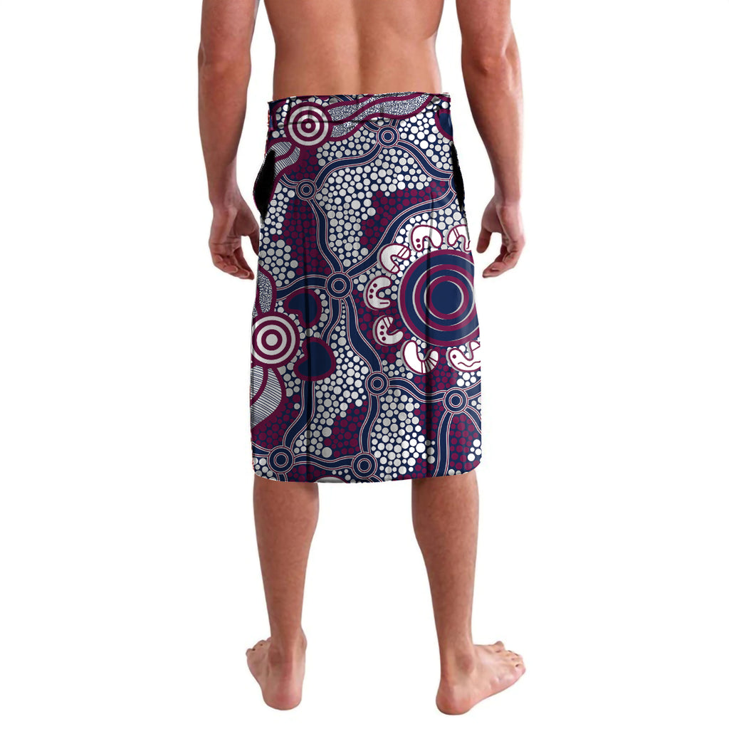 Personalised Eagles ANZAC Day Lavalava Aboriginal Rising Sun