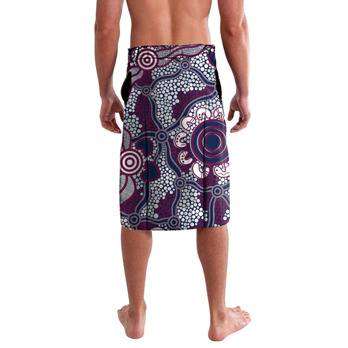 Personalised Eagles ANZAC Day Lavalava Aboriginal Rising Sun