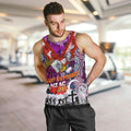Personalised Eagles ANZAC Day Men Tank Top Aboriginal Rising Sun