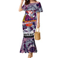 Personalised Eagles ANZAC Day Mermaid Dress Aboriginal Rising Sun