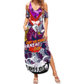 Personalised Eagles ANZAC Day Summer Maxi Dress Aboriginal Rising Sun