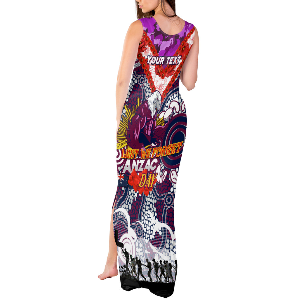 Personalised Eagles ANZAC Day Tank Maxi Dress Aboriginal Rising Sun