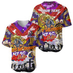 Personalised Storm ANZAC Day Baseball Jersey Aboriginal Rising Sun