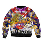 Personalised Storm ANZAC Day Bomber Jacket Aboriginal Rising Sun