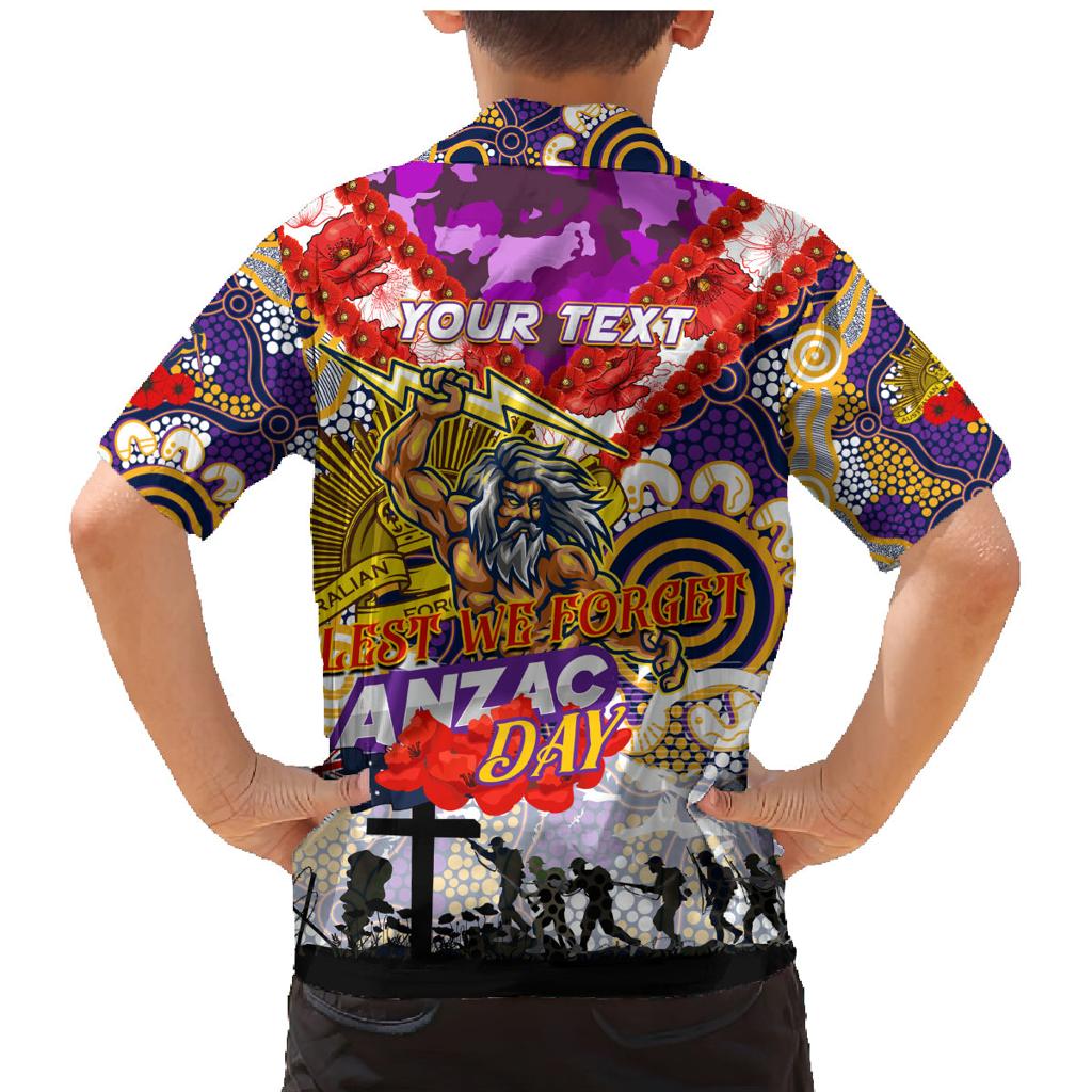 Personalised Storm ANZAC Day Family Matching Mermaid Dress and Hawaiian Shirt Aboriginal Rising Sun