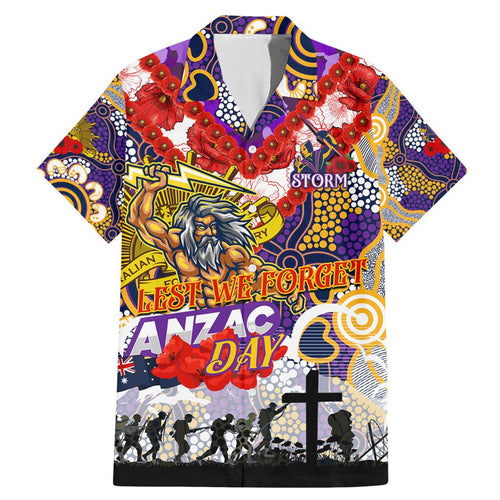 Personalised Storm ANZAC Day Family Matching Mermaid Dress and Hawaiian Shirt Aboriginal Rising Sun