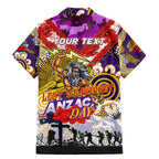 Personalised Storm ANZAC Day Family Matching Mermaid Dress and Hawaiian Shirt Aboriginal Rising Sun