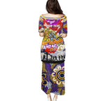 Personalised Storm ANZAC Day Family Matching Puletasi and Hawaiian Shirt Aboriginal Rising Sun