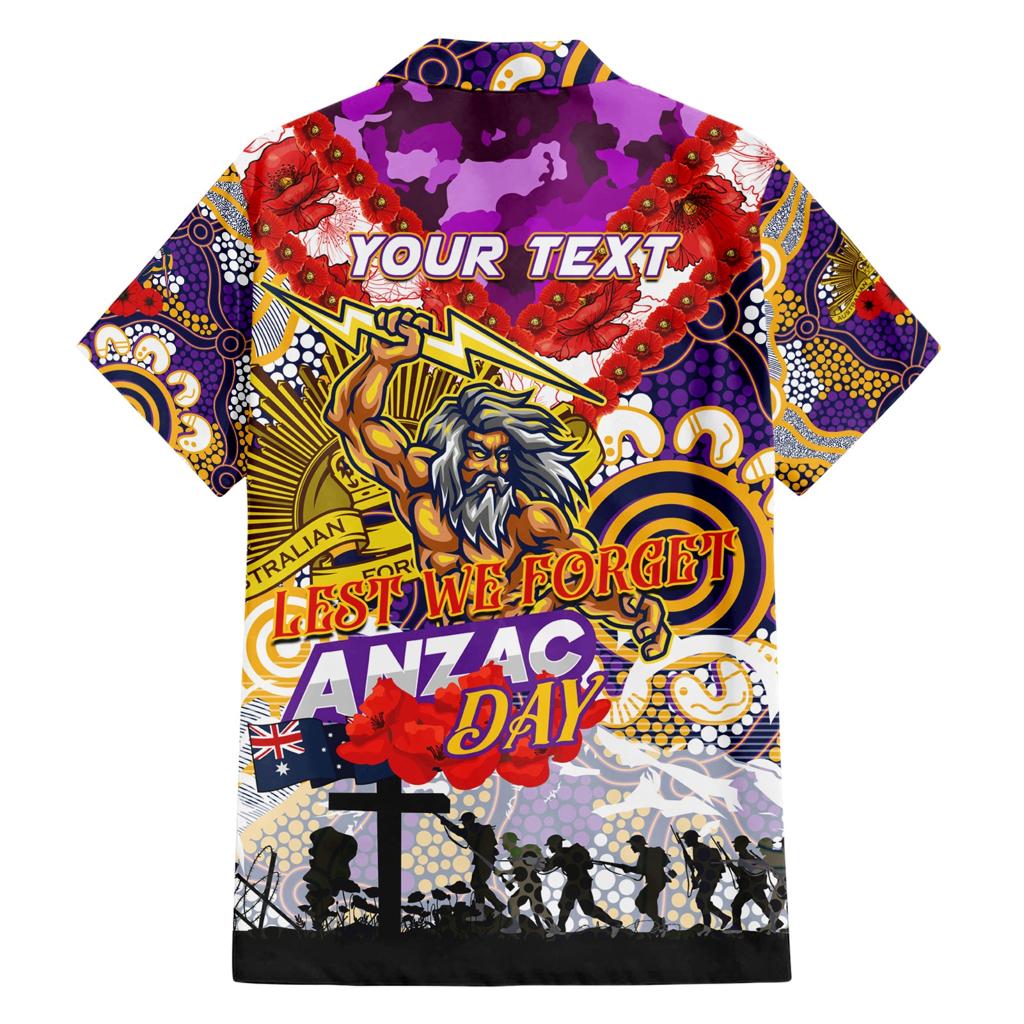 Personalised Storm ANZAC Day Family Matching Short Sleeve Bodycon Dress and Hawaiian Shirt Aboriginal Rising Sun