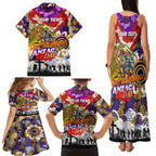 Personalised Storm ANZAC Day Family Matching Tank Maxi Dress and Hawaiian Shirt Aboriginal Rising Sun