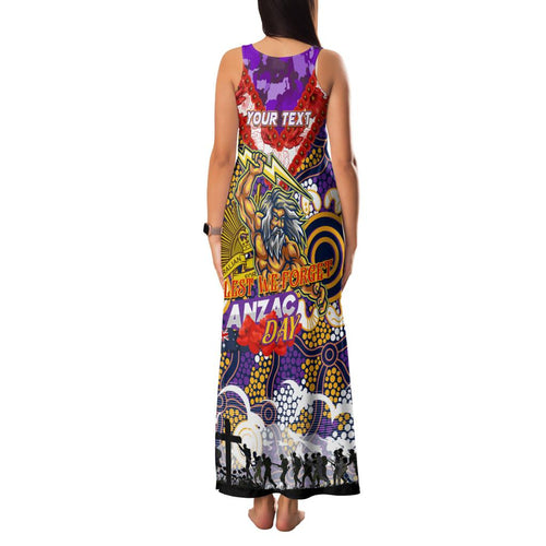 Personalised Storm ANZAC Day Family Matching Tank Maxi Dress and Hawaiian Shirt Aboriginal Rising Sun