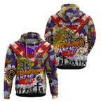 Personalised Storm ANZAC Day Hoodie Aboriginal Rising Sun