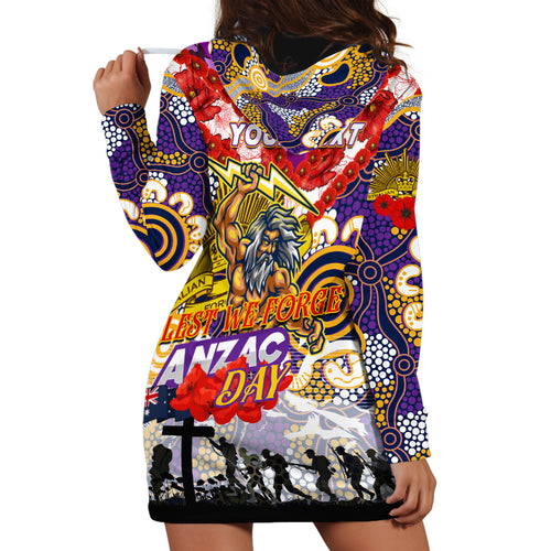Personalised Storm ANZAC Day Hoodie Dress Aboriginal Rising Sun