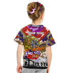 Personalised Storm ANZAC Day Kid T Shirt Aboriginal Rising Sun