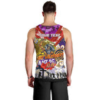 Personalised Storm ANZAC Day Men Tank Top Aboriginal Rising Sun