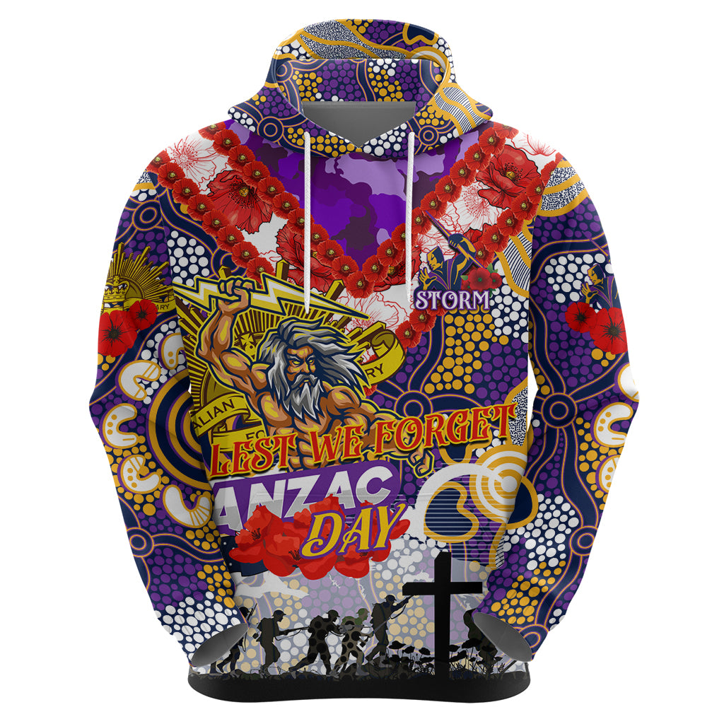 Personalised Storm ANZAC Day Zip Hoodie Aboriginal Rising Sun