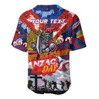 Personalised Knights ANZAC Day Baseball Jersey Aboriginal Rising Sun