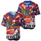 Personalised Knights ANZAC Day Baseball Jersey Aboriginal Rising Sun