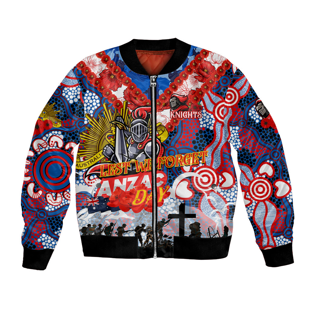 Personalised Knights ANZAC Day Bomber Jacket Aboriginal Rising Sun