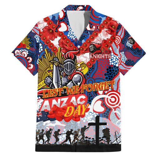 Personalised Knights ANZAC Day Family Matching Mermaid Dress and Hawaiian Shirt Aboriginal Rising Sun