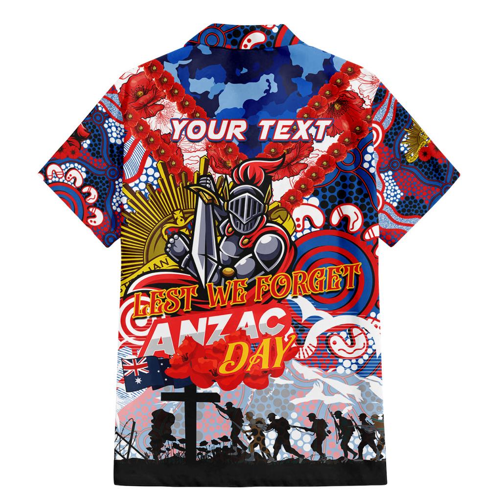 Personalised Knights ANZAC Day Family Matching Mermaid Dress and Hawaiian Shirt Aboriginal Rising Sun