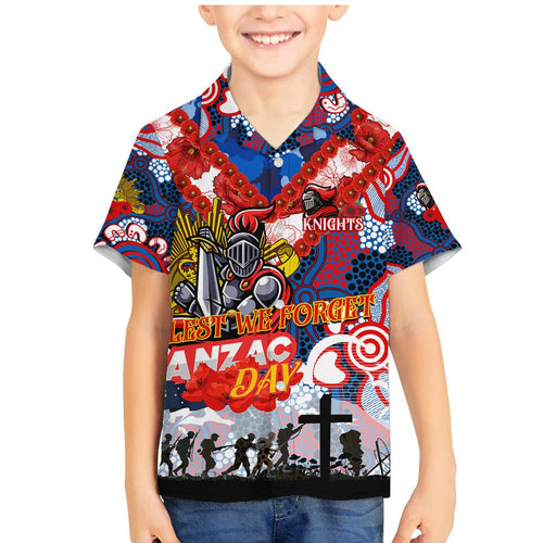 Personalised Knights ANZAC Day Family Matching Mermaid Dress and Hawaiian Shirt Aboriginal Rising Sun