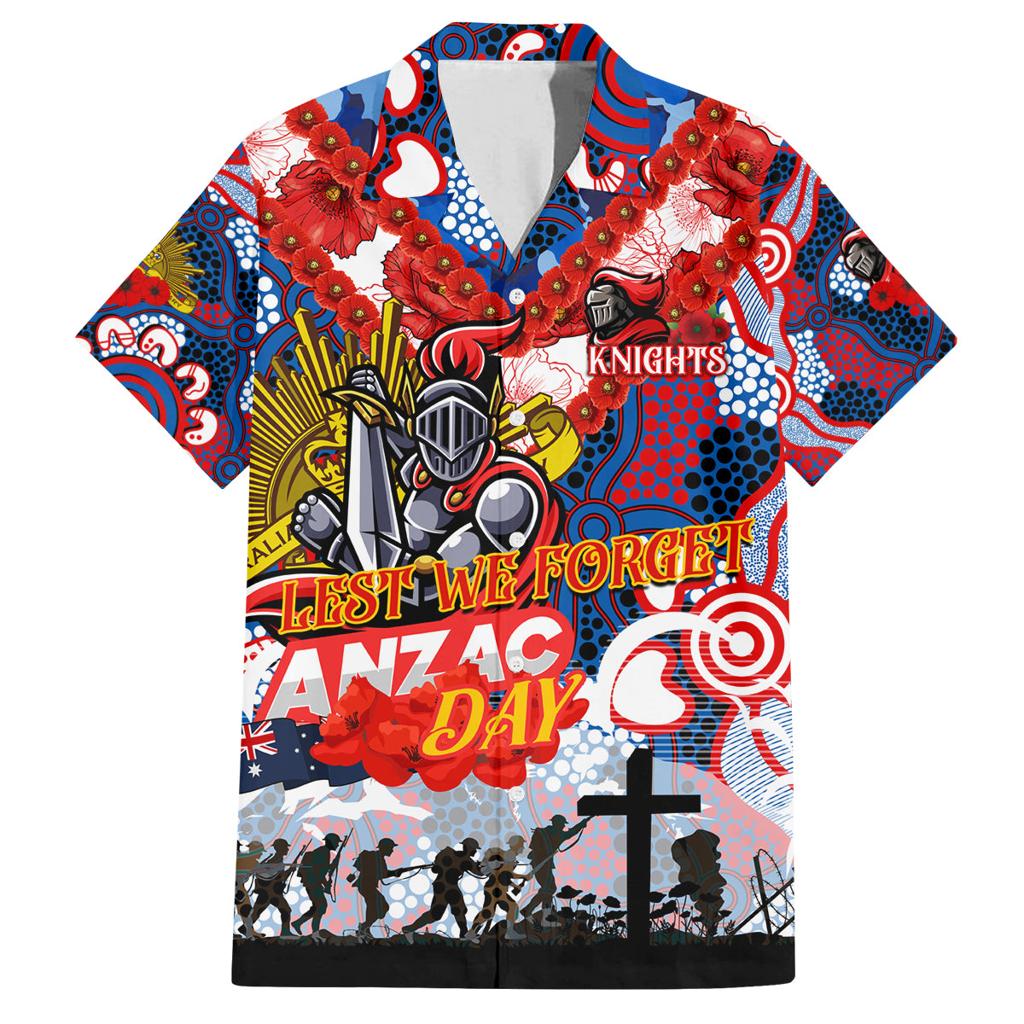 Personalised Knights ANZAC Day Family Matching Summer Maxi Dress and Hawaiian Shirt Aboriginal Rising Sun