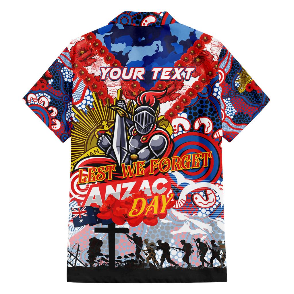 Personalised Knights ANZAC Day Family Matching Summer Maxi Dress and Hawaiian Shirt Aboriginal Rising Sun
