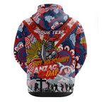 Personalised Knights ANZAC Day Hoodie Aboriginal Rising Sun