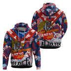 Personalised Knights ANZAC Day Hoodie Aboriginal Rising Sun