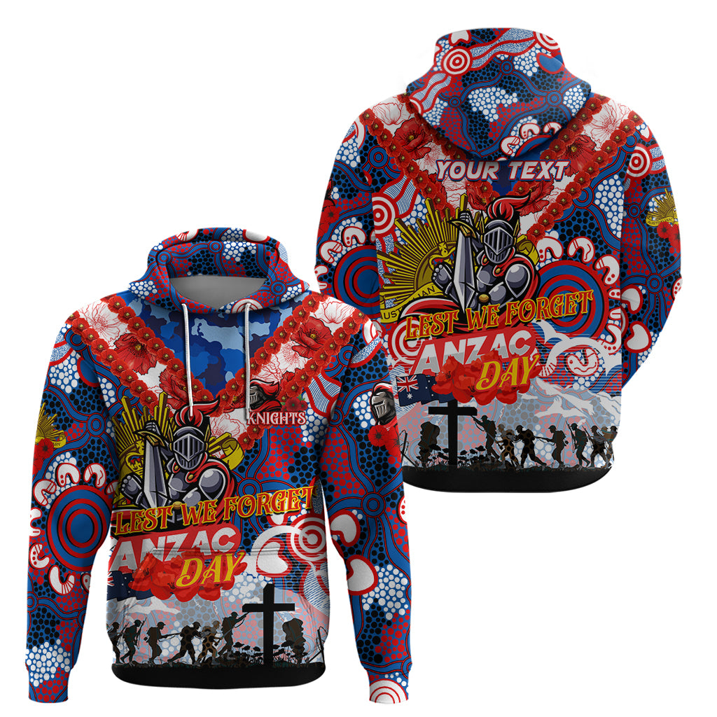 Personalised Knights ANZAC Day Hoodie Aboriginal Rising Sun