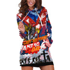 Personalised Knights ANZAC Day Hoodie Dress Aboriginal Rising Sun