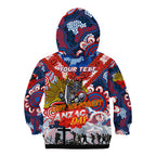 Personalised Knights ANZAC Day Kid Hoodie Aboriginal Rising Sun