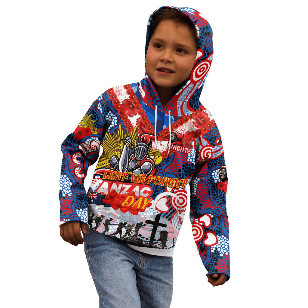 Personalised Knights ANZAC Day Kid Hoodie Aboriginal Rising Sun