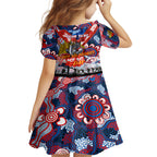 Personalised Knights ANZAC Day Kid Short Sleeve Dress Aboriginal Rising Sun