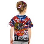 Personalised Knights ANZAC Day Kid T Shirt Aboriginal Rising Sun