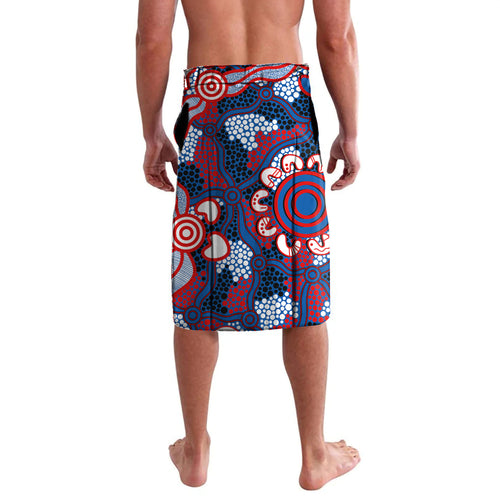 Personalised Knights ANZAC Day Lavalava Aboriginal Rising Sun