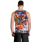 Personalised Knights ANZAC Day Men Tank Top Aboriginal Rising Sun