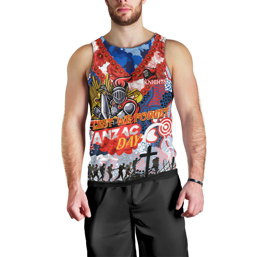 Personalised Knights ANZAC Day Men Tank Top Aboriginal Rising Sun