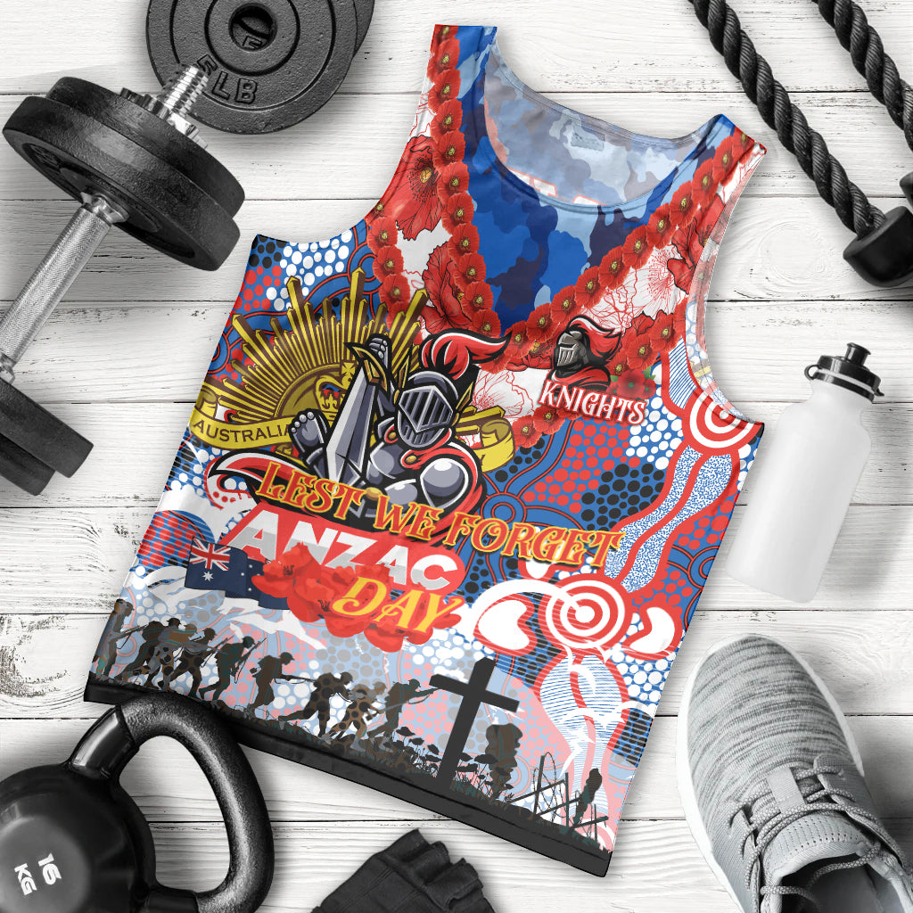 Personalised Knights ANZAC Day Men Tank Top Aboriginal Rising Sun