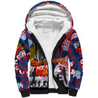 Personalised Knights ANZAC Day Sherpa Hoodie Aboriginal Rising Sun